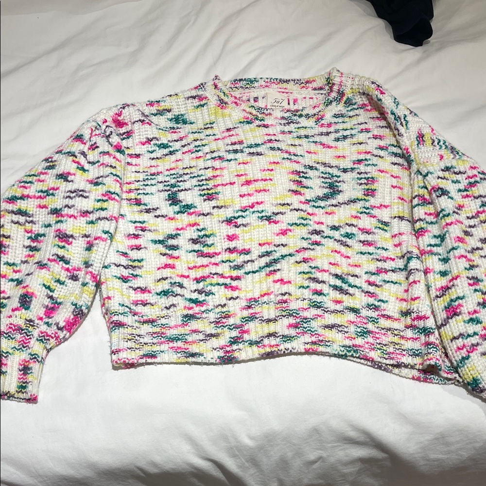 Cinq à Sept Multicolor Crew Neck Sweater